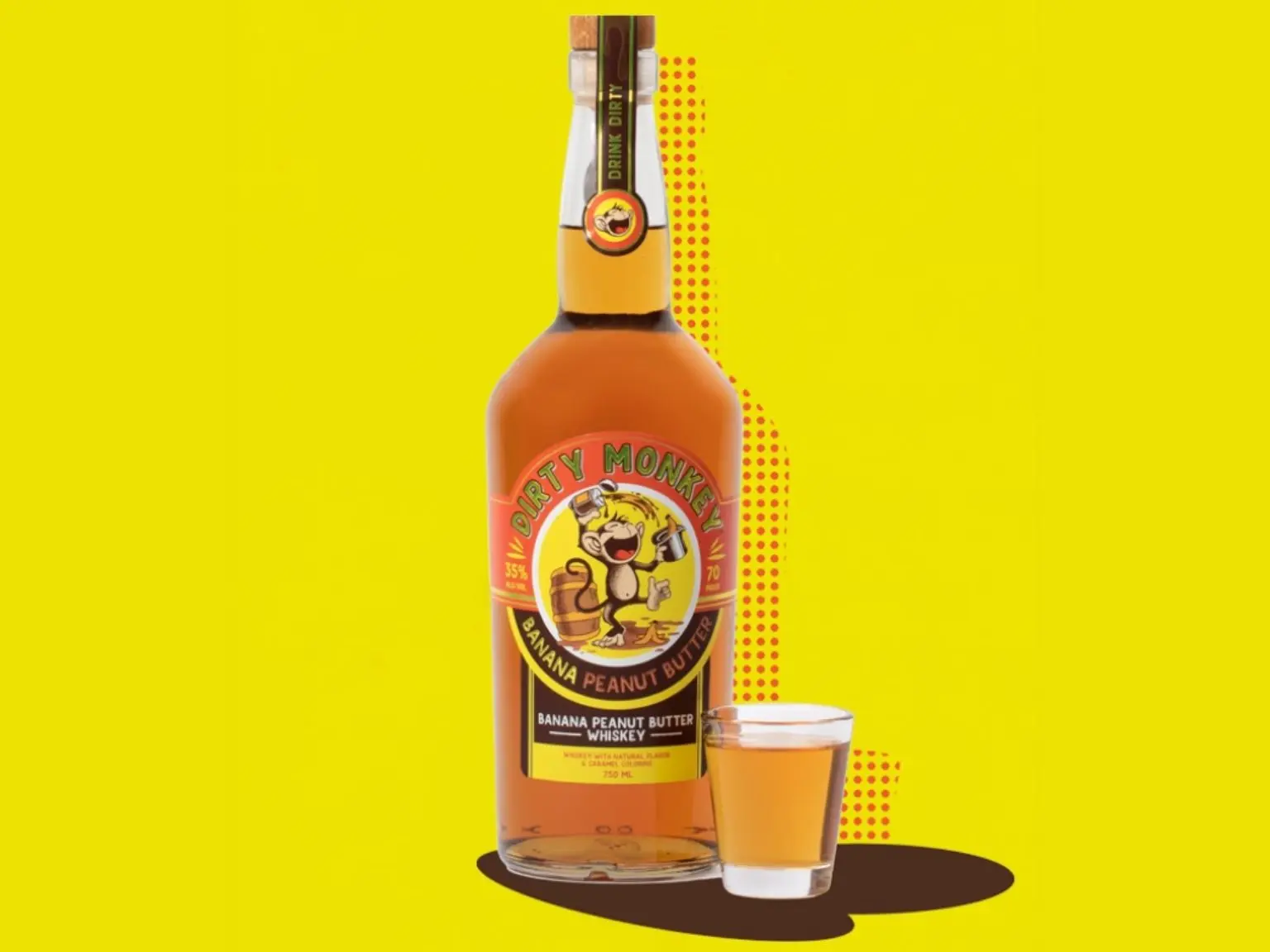 Dirty Monkey Banana Peanut Butter Whiskey